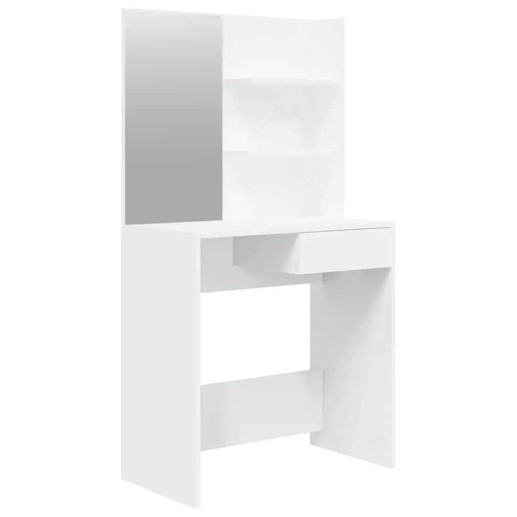 Dressing Table with Mirror White 74.5x40x141 cm 802804 - Furniture