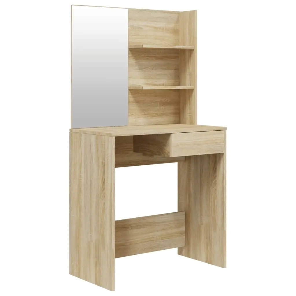Dressing Table with Mirror Sonoma Oak 74.5x40x141 cm 802807 - Furniture