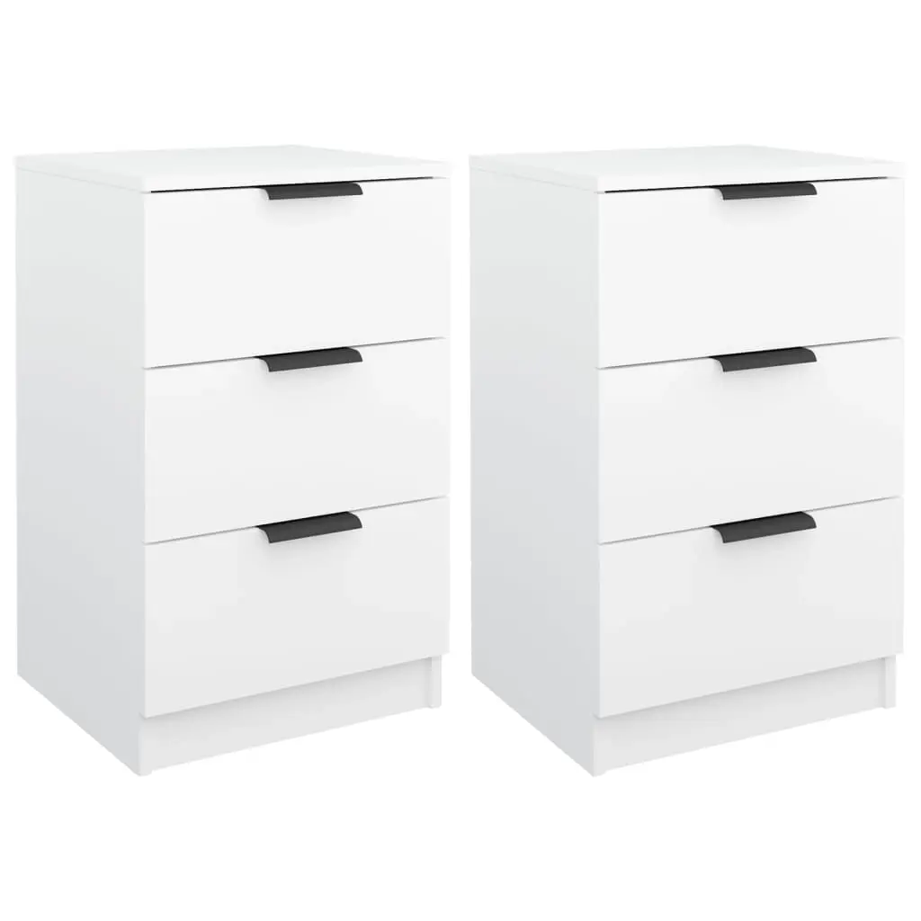 Bedside Cabinets 2 pcs White 40x36x65 cm 811269 - Furniture