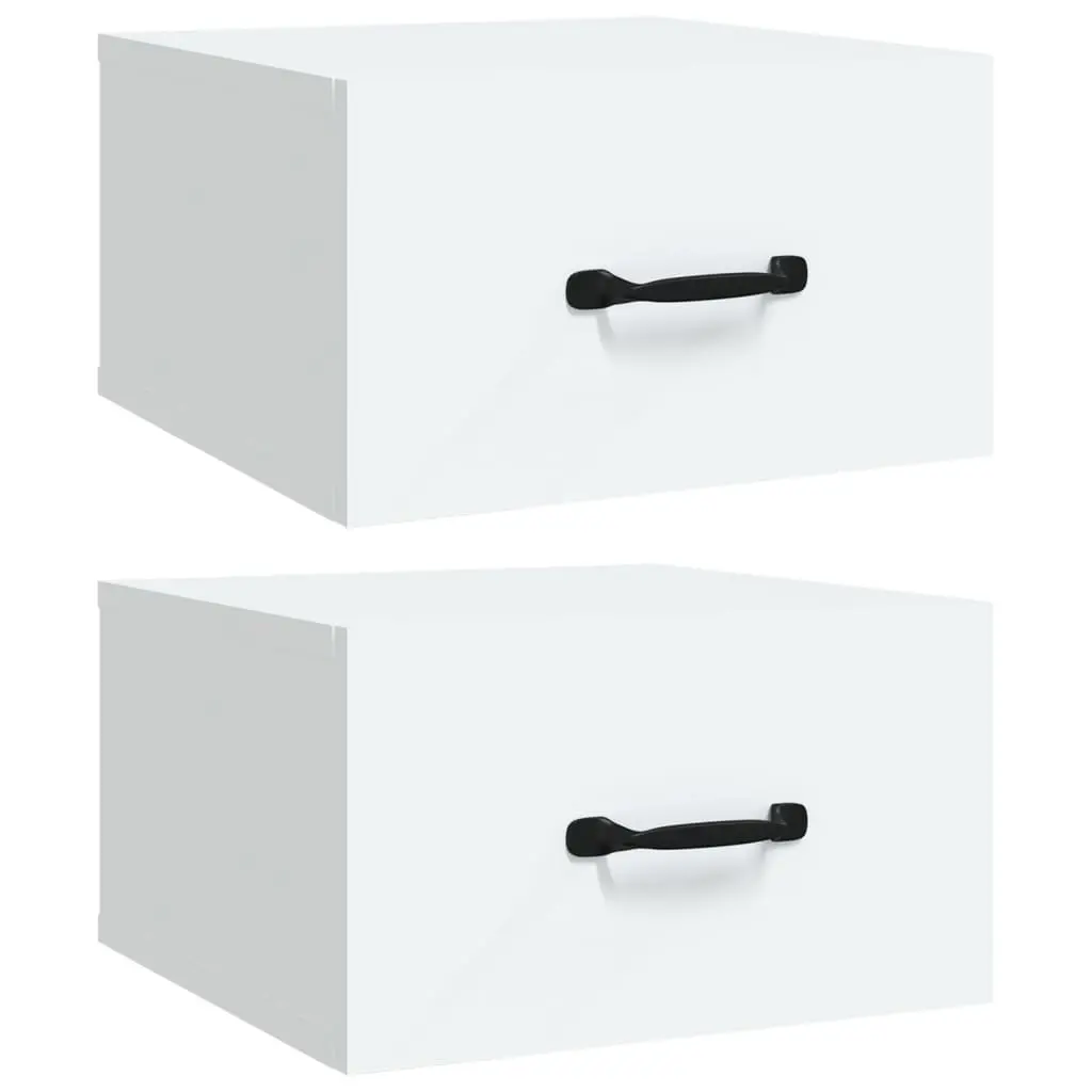 Wall-mounted Bedside Cabinets 2 pcs White 35x35x20 cm 812853