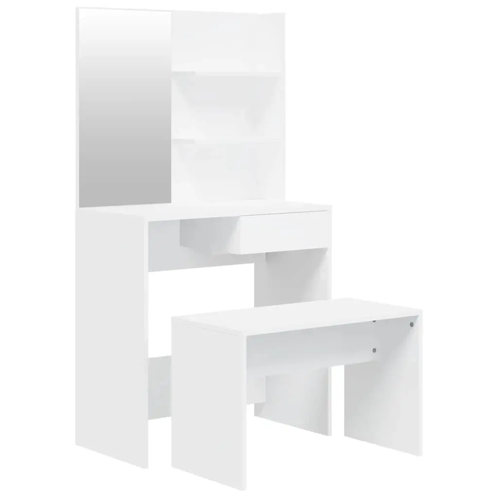 Dressing Table Set White 74.5x40x141 cm 3114139 - Furniture