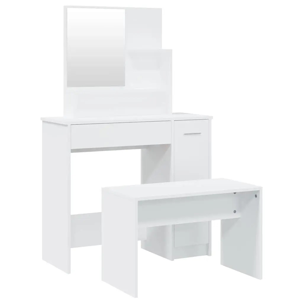 Dressing Table Set White 86.5x35x136 cm 3114147 - Furniture