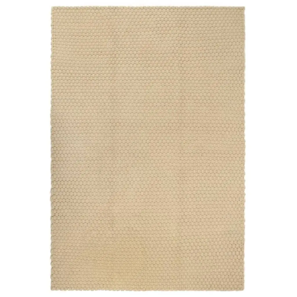 Rug Rectangular Natural 180x250 cm Cotton 345113 - Home & Garden