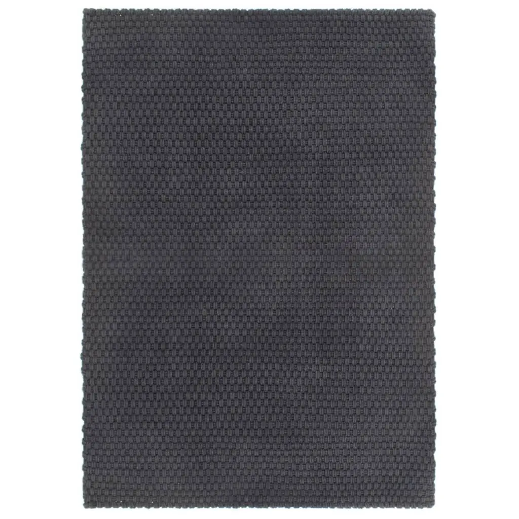 Rug Rectangular Anthracite 80x160 cm Cotton 345115 - Home & Garden