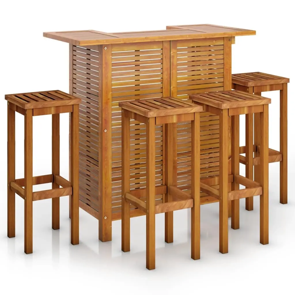5 Piece Garden Bar Set Solid Wood Acacia 3115997 - Furniture