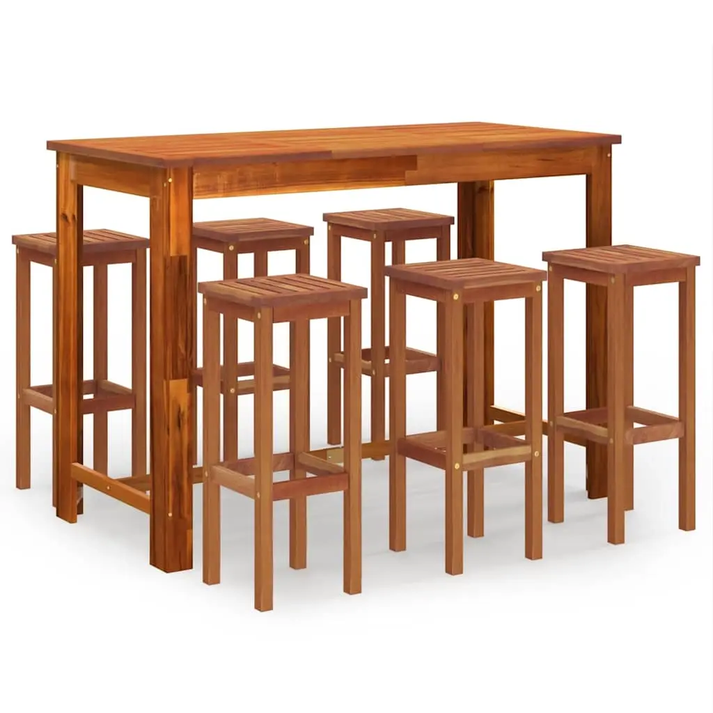 7 Piece Garden Bar Set Solid Wood Acacia 3116022 - Furniture