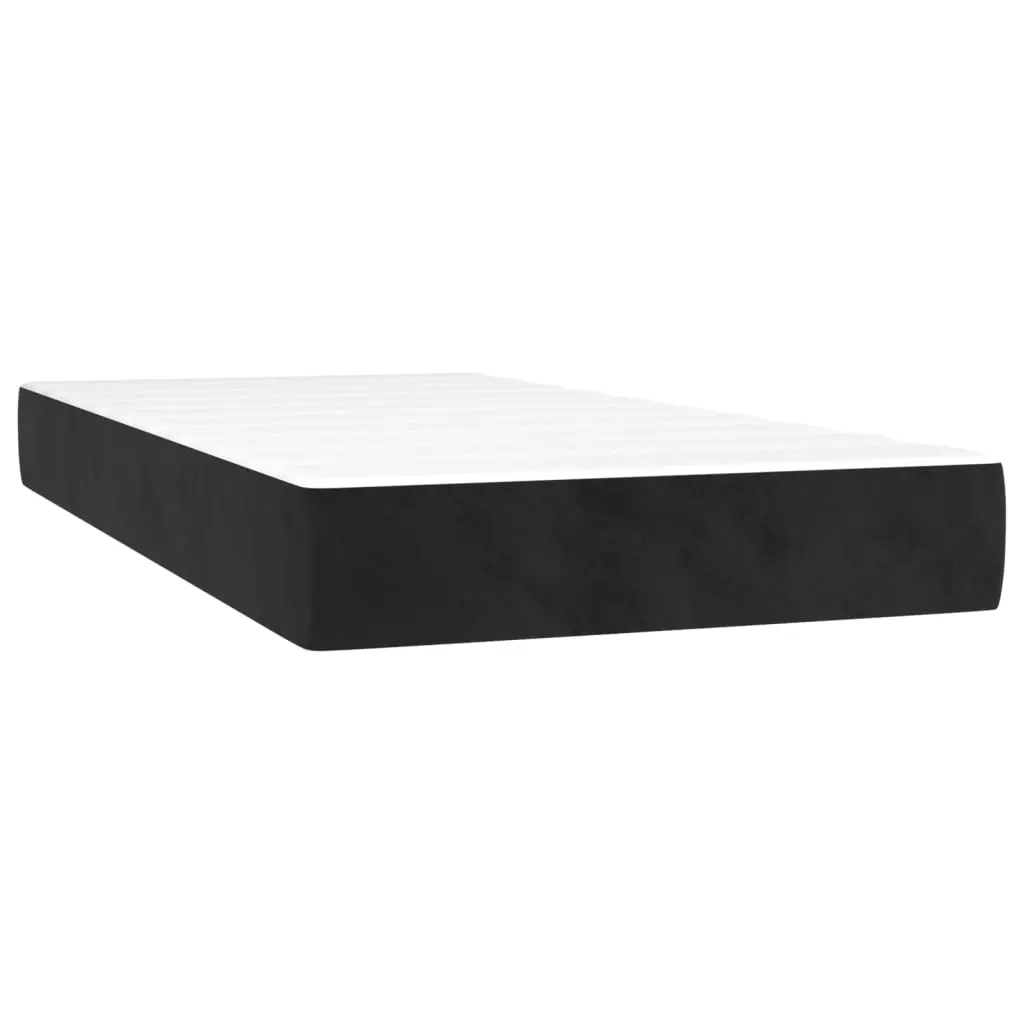Pocket Spring Bed Mattress Medium Black 90x190x20 cm Velvet 347710 - Furniture