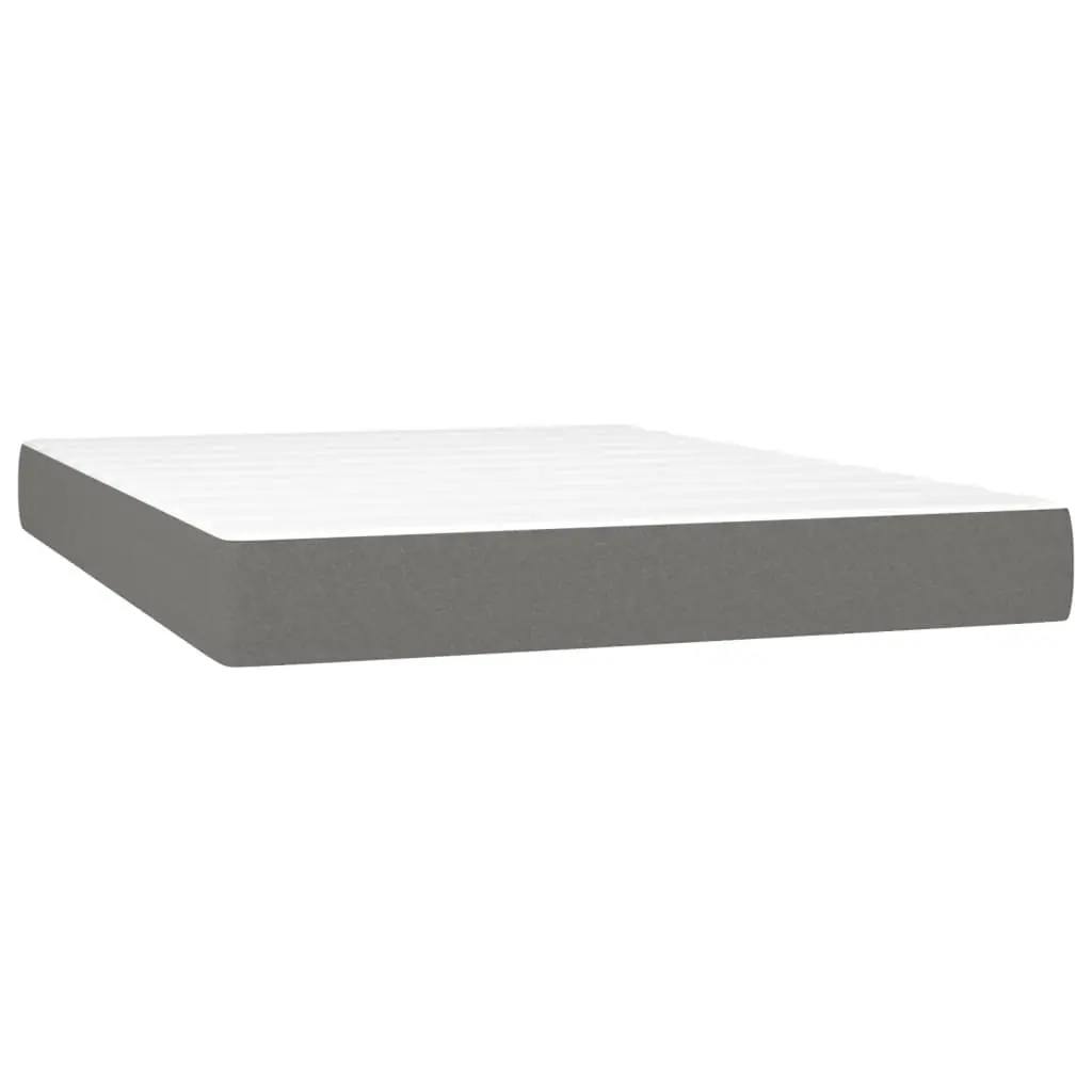 Pocket Spring Bed Mattress Medium Dark Grey 137x190x20 cm Full Fabric 347871 - Furniture