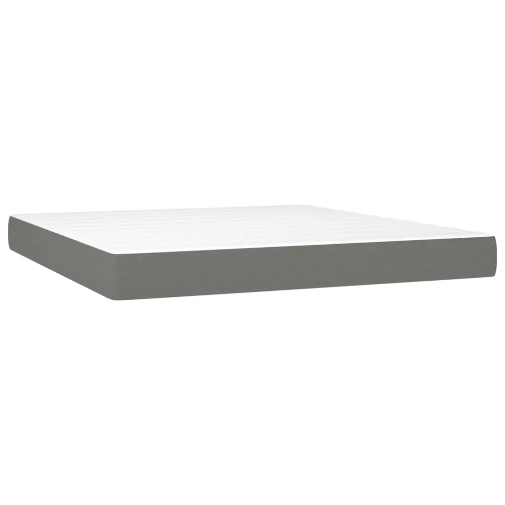 Pocket Spring Bed Mattress Medium Dark Grey 152x203x20 cm Queen Fabric 347879 - Furniture