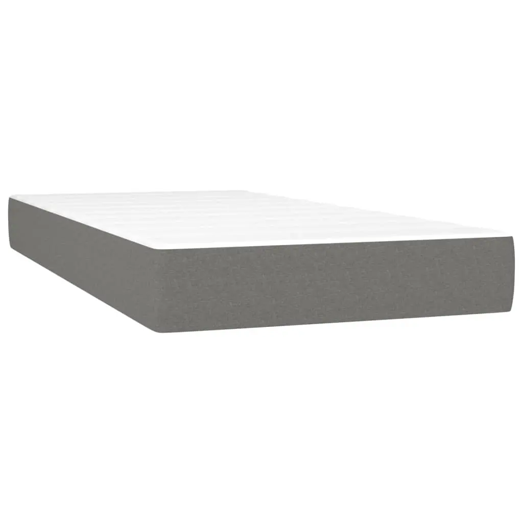 Pocket Spring Bed Mattress Medium Dark Grey 107x203x20 cm Super Single Fabric 347902 - Furniture