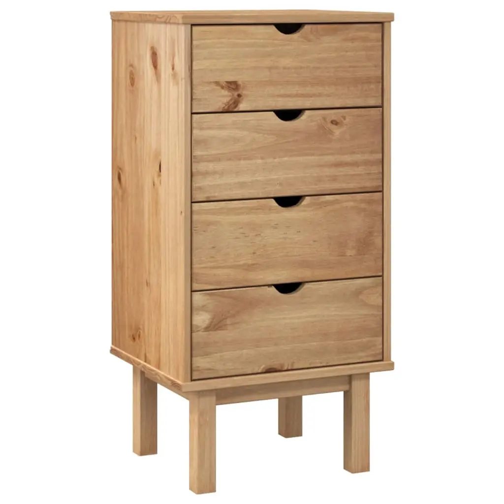 Drawer Cabinet OTTA 45x39x90cm Solid Wood Pine 348579 - Furniture