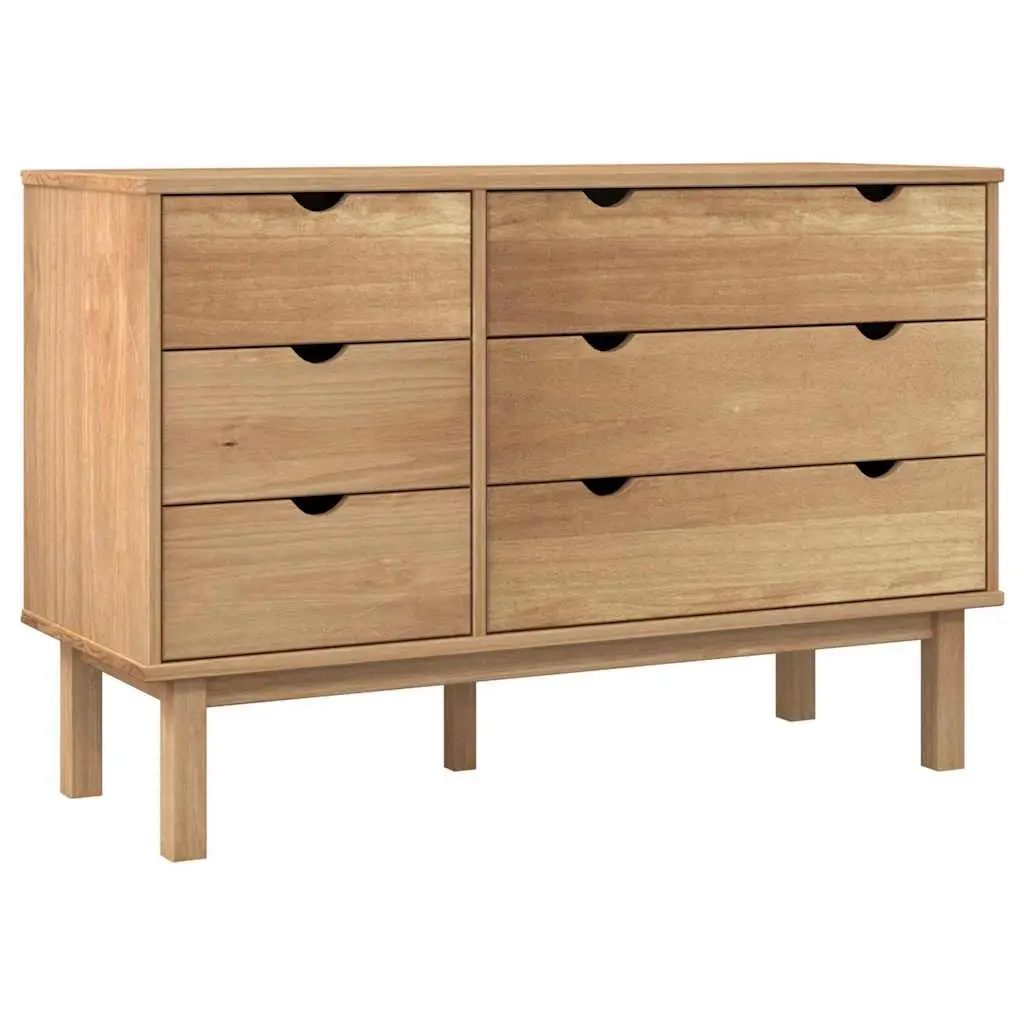 Drawer Cabinet OTTA 111x43x73.5 cm Solid Wood Pine 348585 - Furniture