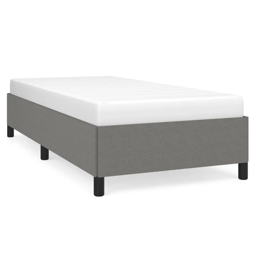 Bed Frame without Mattress Dark Grey King Single Fabric 347116 - Furniture