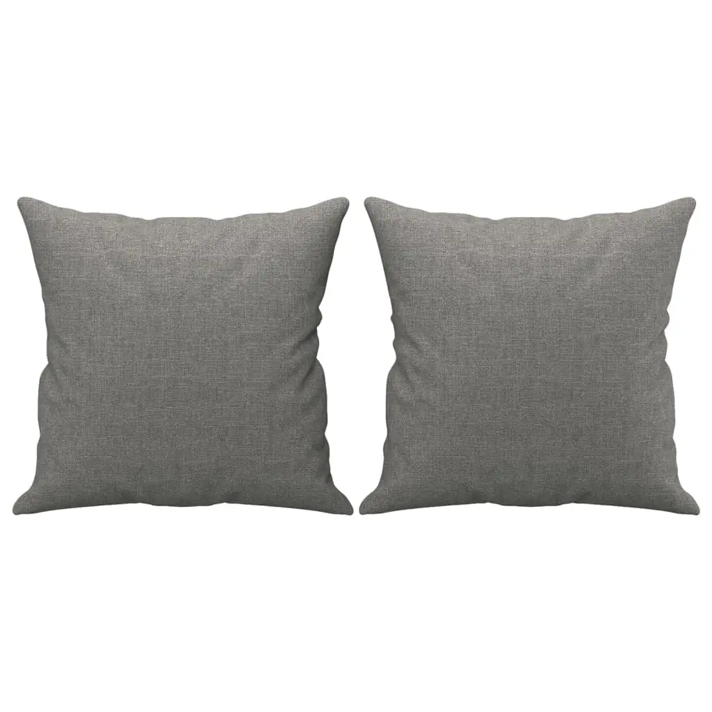 Throw Pillows 2 pcs Dark Grey 40x40 cm Fabric 349472 - Home & Garden