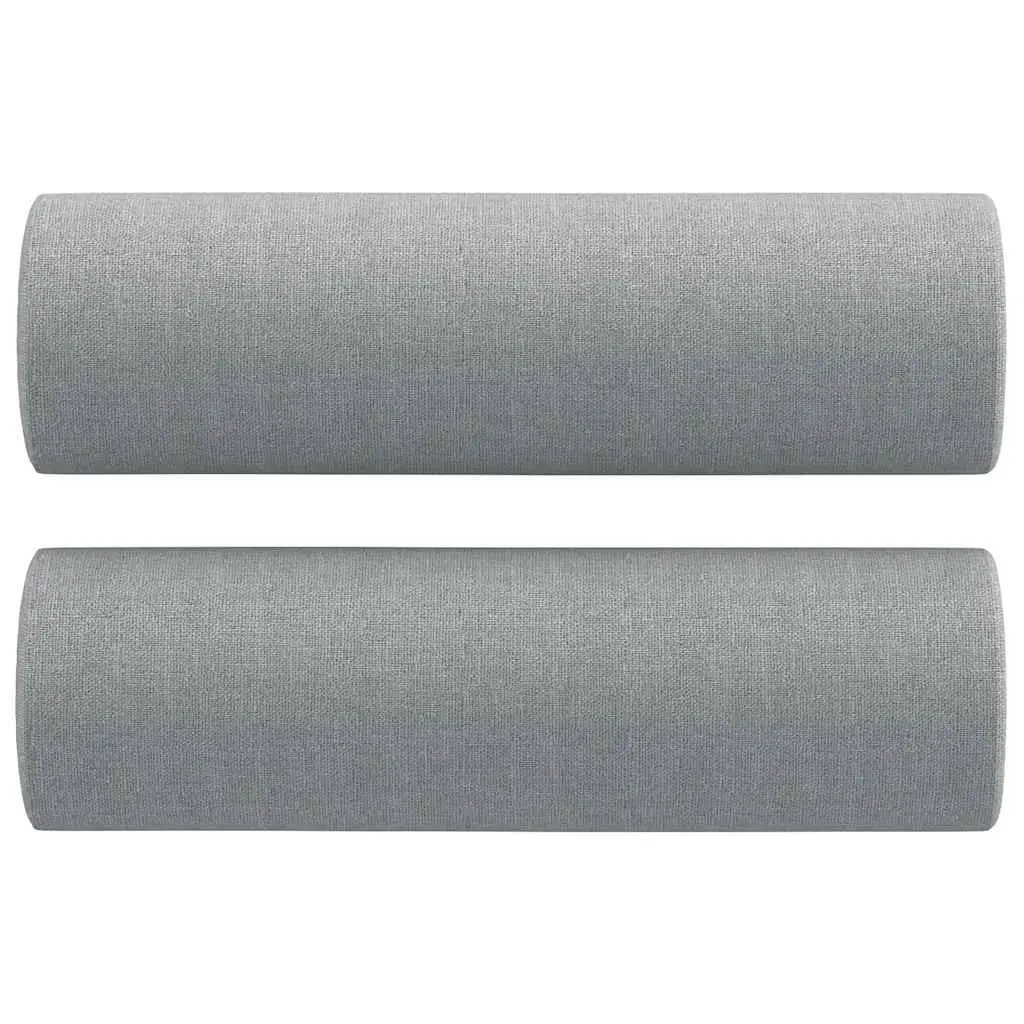 Throw Pillows 2 pcs Light Grey Ø15x50 cm Fabric 349501 - Home & Garden