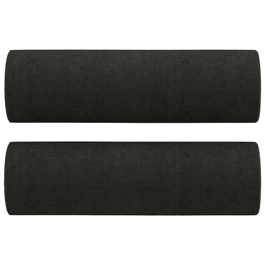 Throw Pillows 2 pcs Black Ø15x50 cm Fabric 349505 - Home & Garden