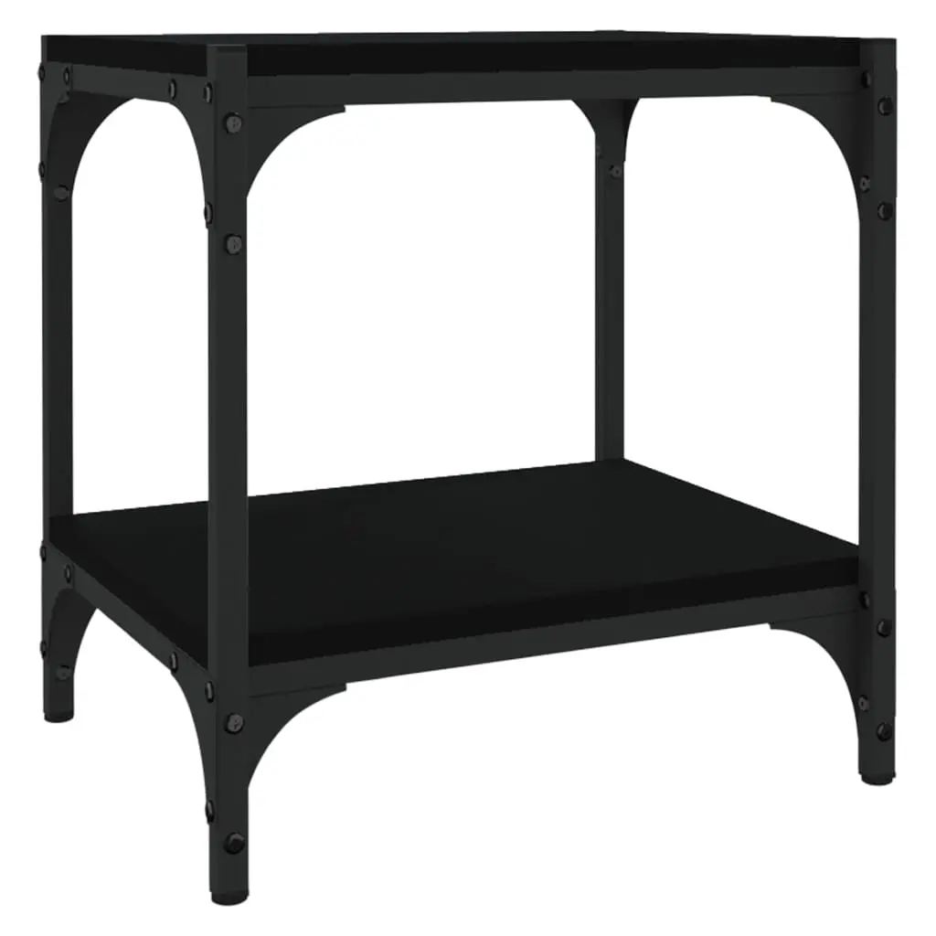 TV Cabinet Black 40x33x41 cm Engineered Wood and Steel 819302 - Furniture