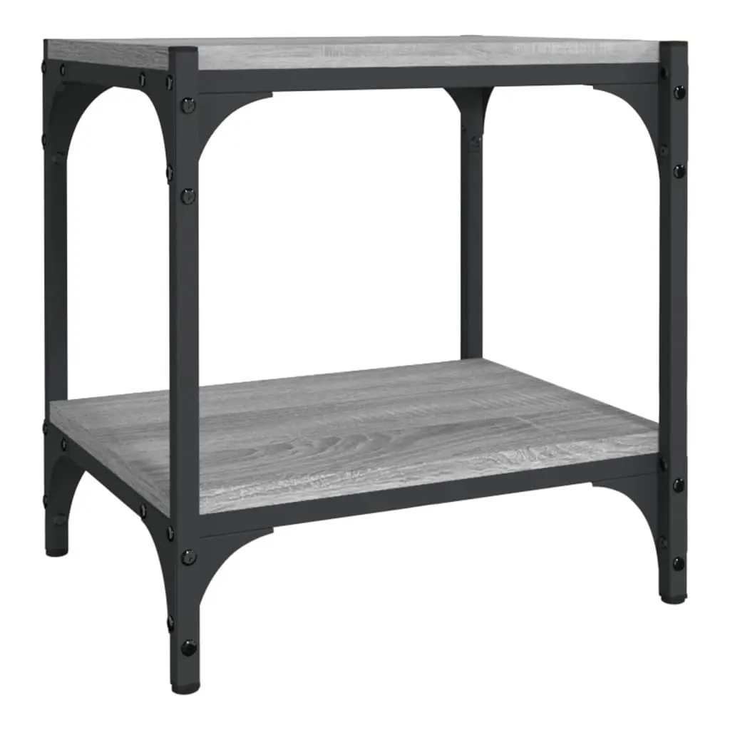 TV Cabinet Grey Sonoma 40x33x41 cm Engineered Wood and Steel 819305 - Furniture