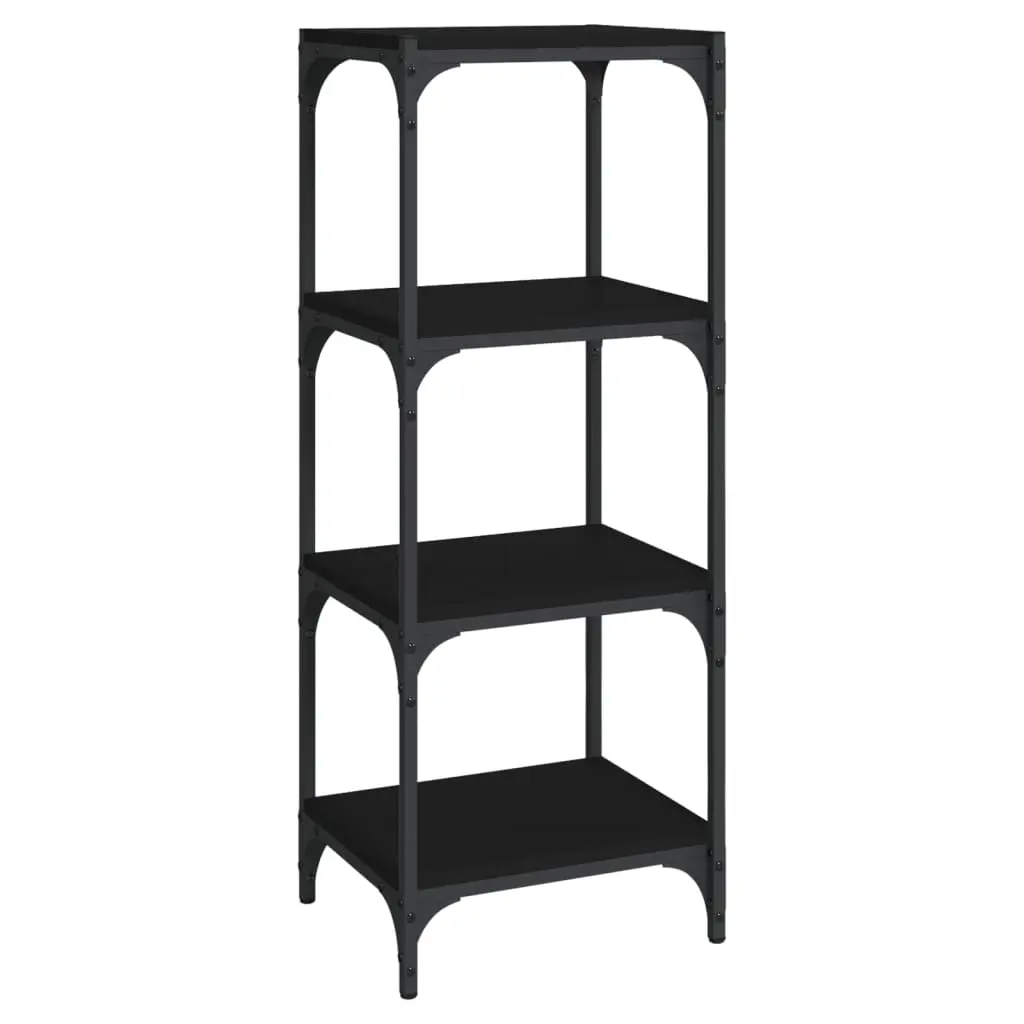 Book Cabinet Black 40x33x100 cm Engineered Wood and Steel 819312 - Furniture