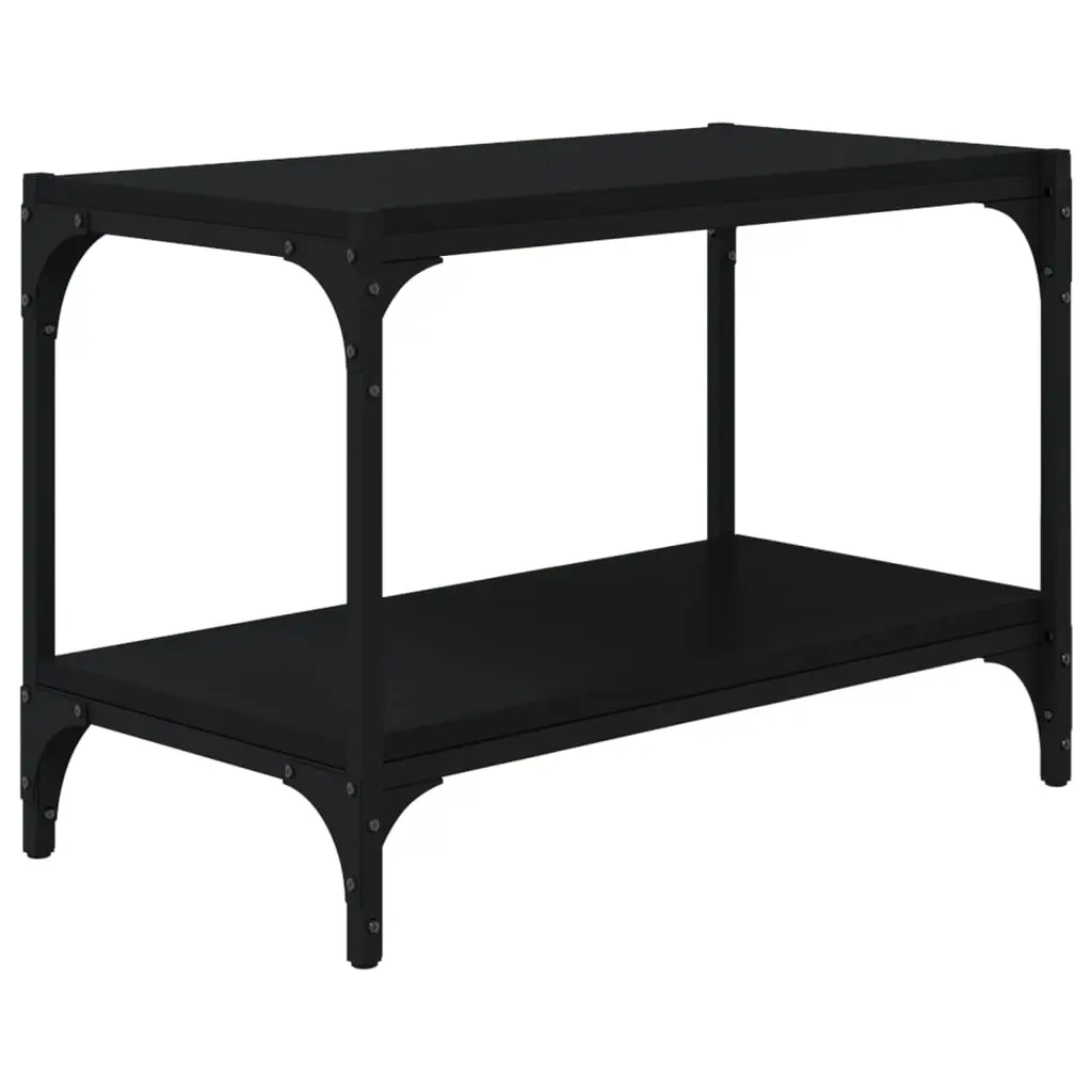 TV Cabinet Black 60x33x41 cm Engineered Wood and Steel 819317 - Furniture