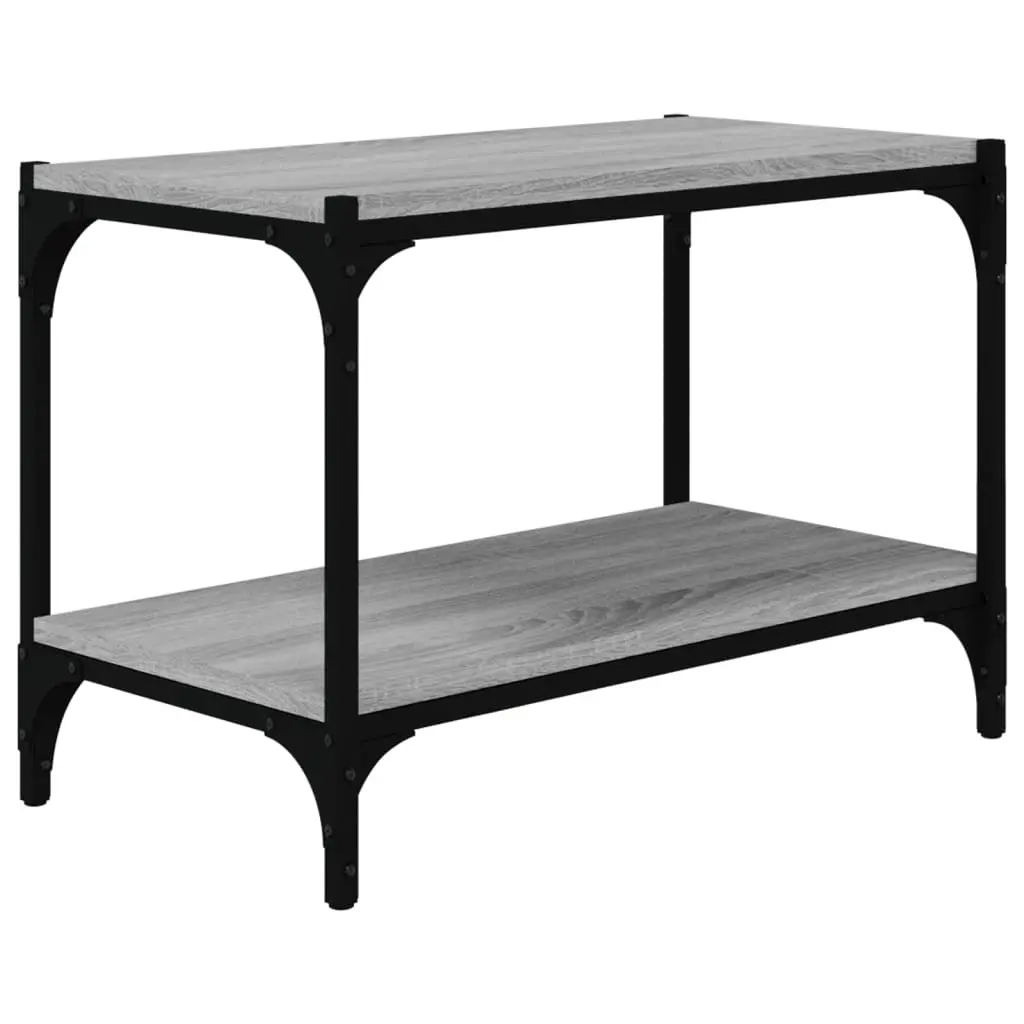 TV Cabinet Grey Sonoma 60x33x41 cm Engineered Wood and Steel 819320 - Furniture