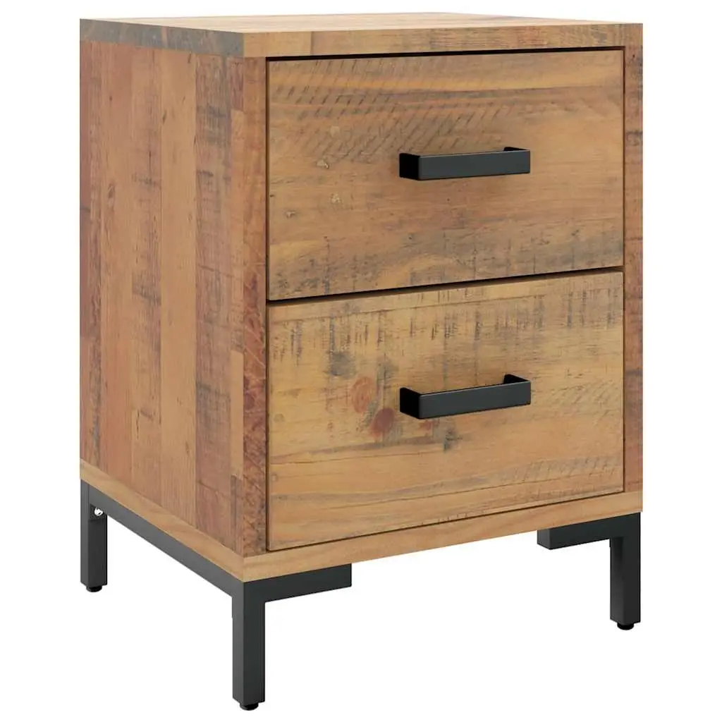 Bedside Cabinet Brown 36x30x45 cm Solid Pinewood 349911 - Furniture