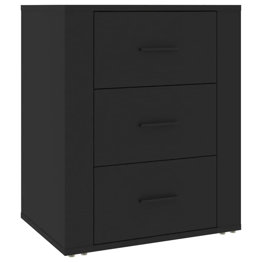 Bedside Cabinet Black 50x36x60 cm Engineered Wood 816713 - Furniture