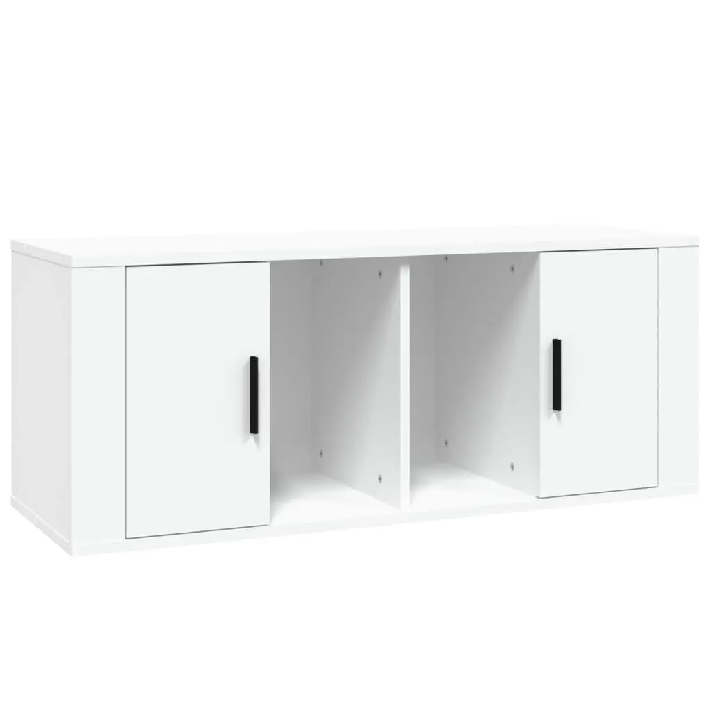TV Cabinet White 100x35x40 cm Engineered Wood 816800 - Furniture