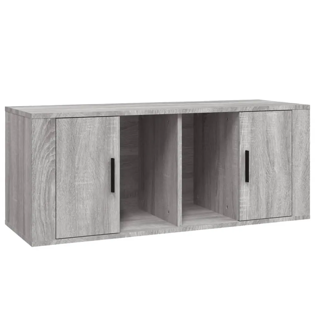 TV Cabinet Grey Sonoma 100x35x40 cm Engineered Wood 816806 - Furniture