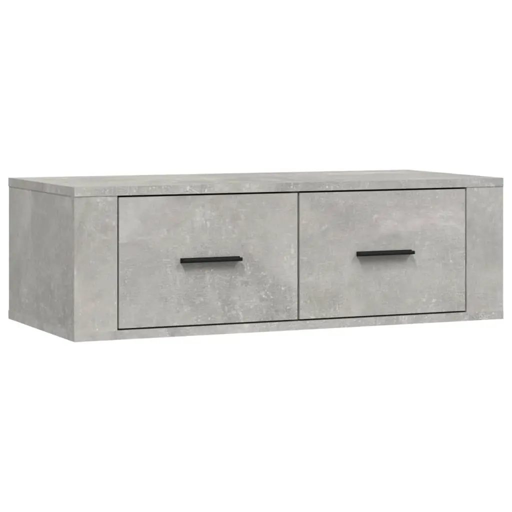 Hanging TV Cabinet Concrete Grey 80x36x25 cm Engineered Wood 816836 - Furniture