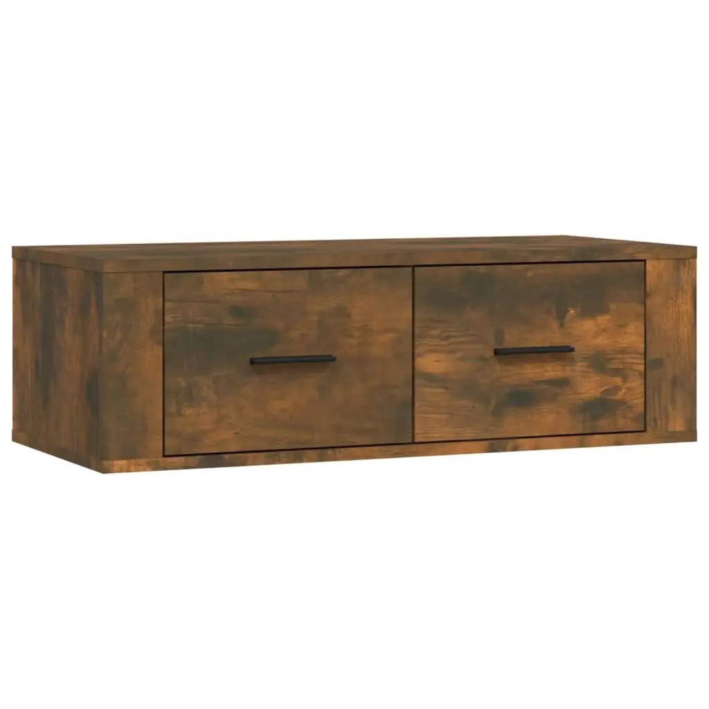 Hanging TV Cabinet Smoked Oak 80x36x25 cm Engineered Wood 816837 - Furniture