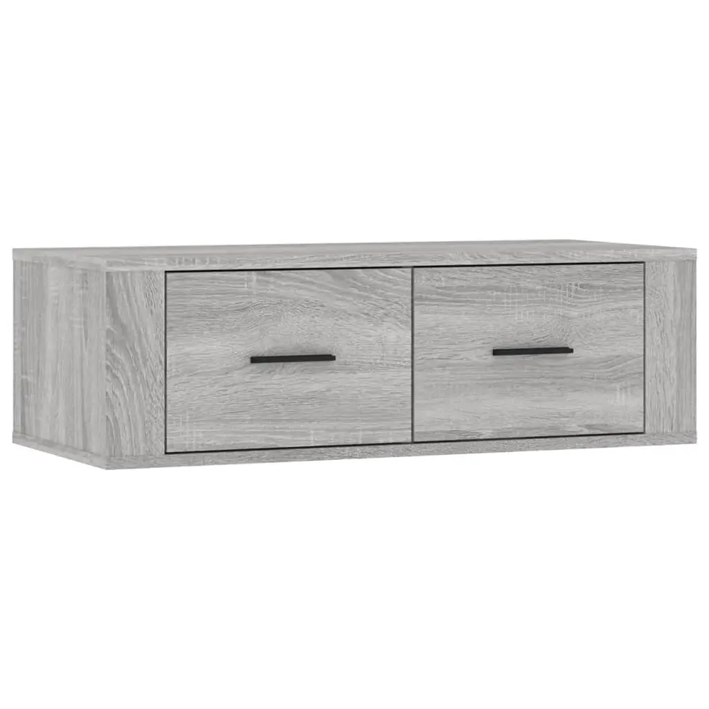 Hanging TV Cabinet Grey Sonoma 80x36x25 cm Engineered Wood 816838 - Furniture