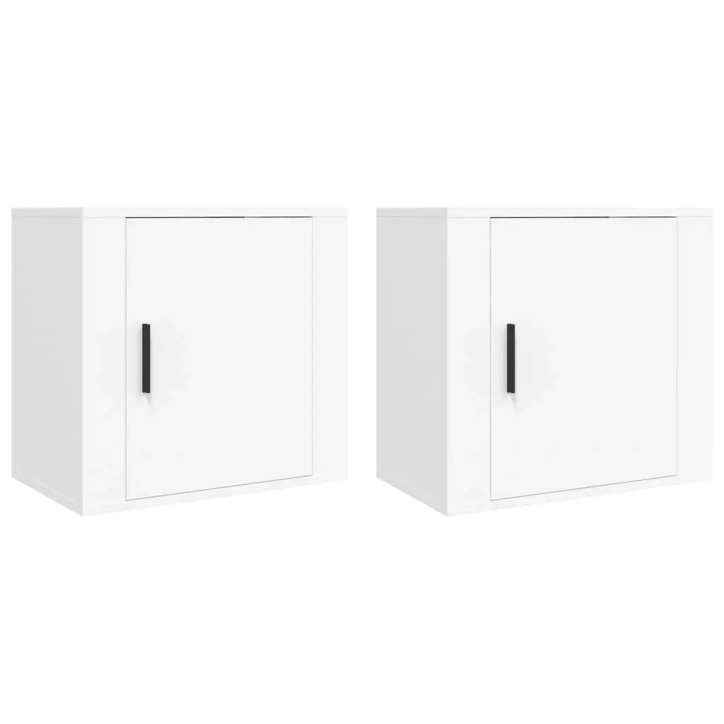Wall-mounted Bedside Cabinets 2 pcs White 50x30x47 cm 816865