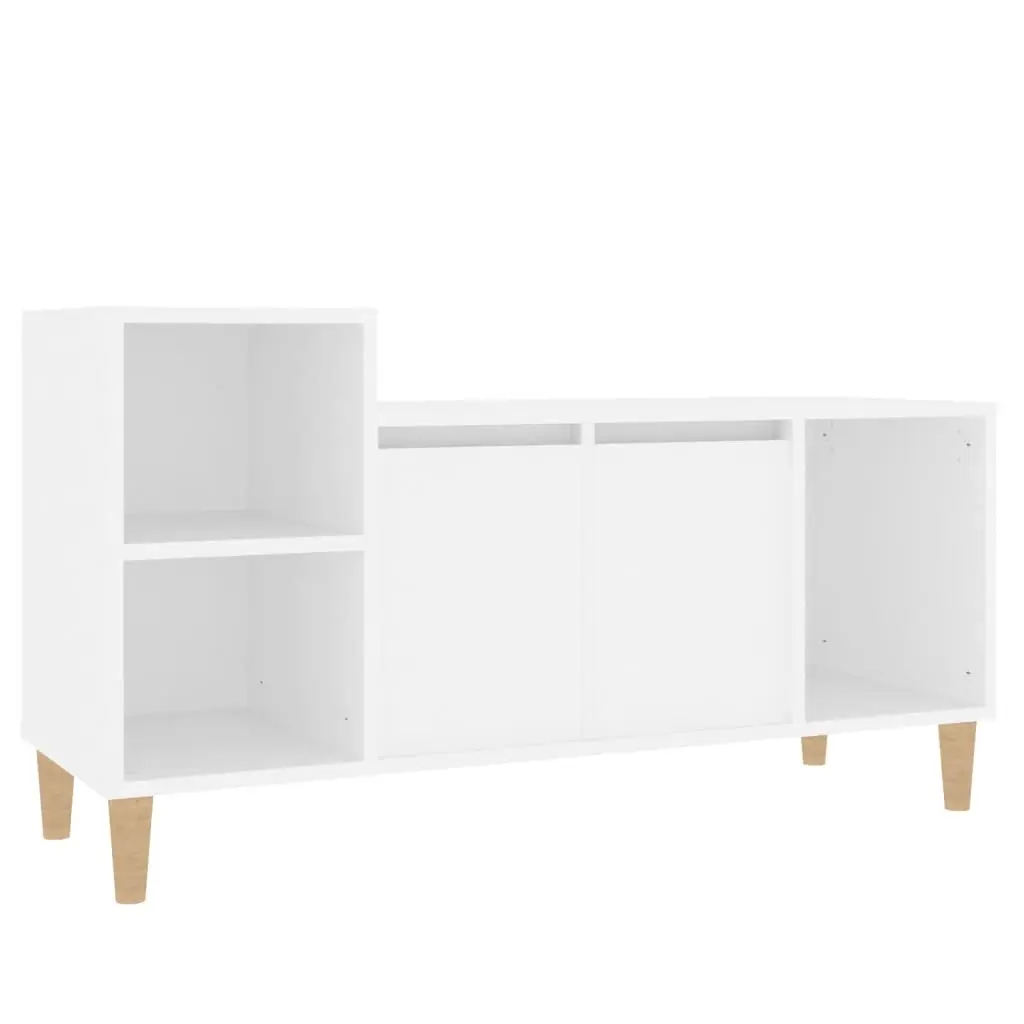 TV Cabinet White 100x35x55 cm Engineered Wood 821172 - Furniture