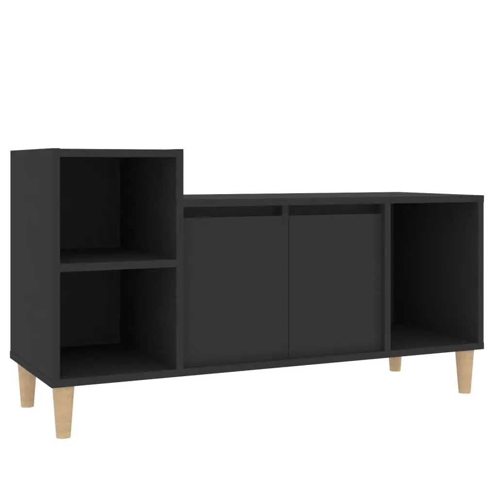 TV Cabinet Black 100x35x55 cm Engineered Wood 821173 - Furniture