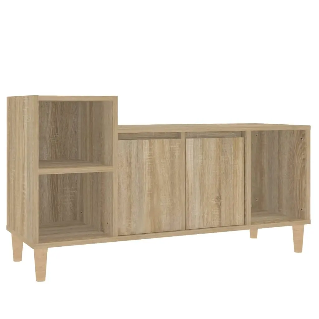 TV Cabinet Sonoma Oak 100x35x55 cm Engineered Wood 821175 - Furniture
