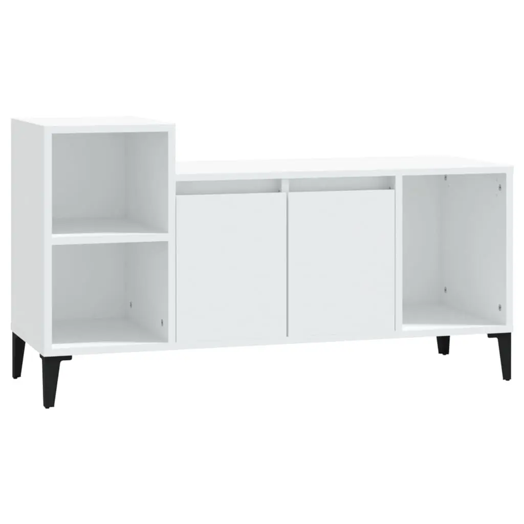 TV Cabinet White 100x35x55 cm Engineered Wood 821180 - Furniture