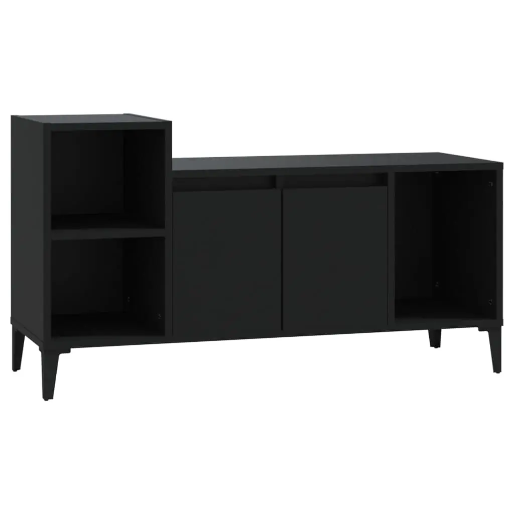 TV Cabinet Black 100x35x55 cm Engineered Wood 821181 - Furniture