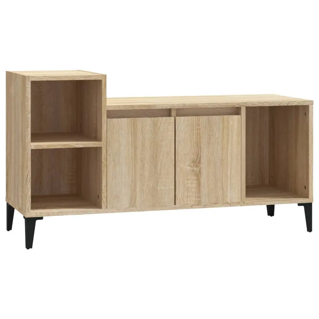 TV Cabinet Sonoma Oak 100x35x55 cm Engineered Wood 821183 - Furniture