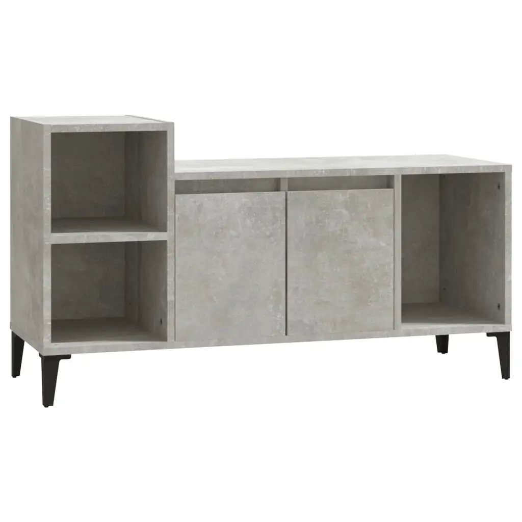 TV Cabinet Concrete Grey 100x35x55 cm Engineered Wood 821184 - Furniture