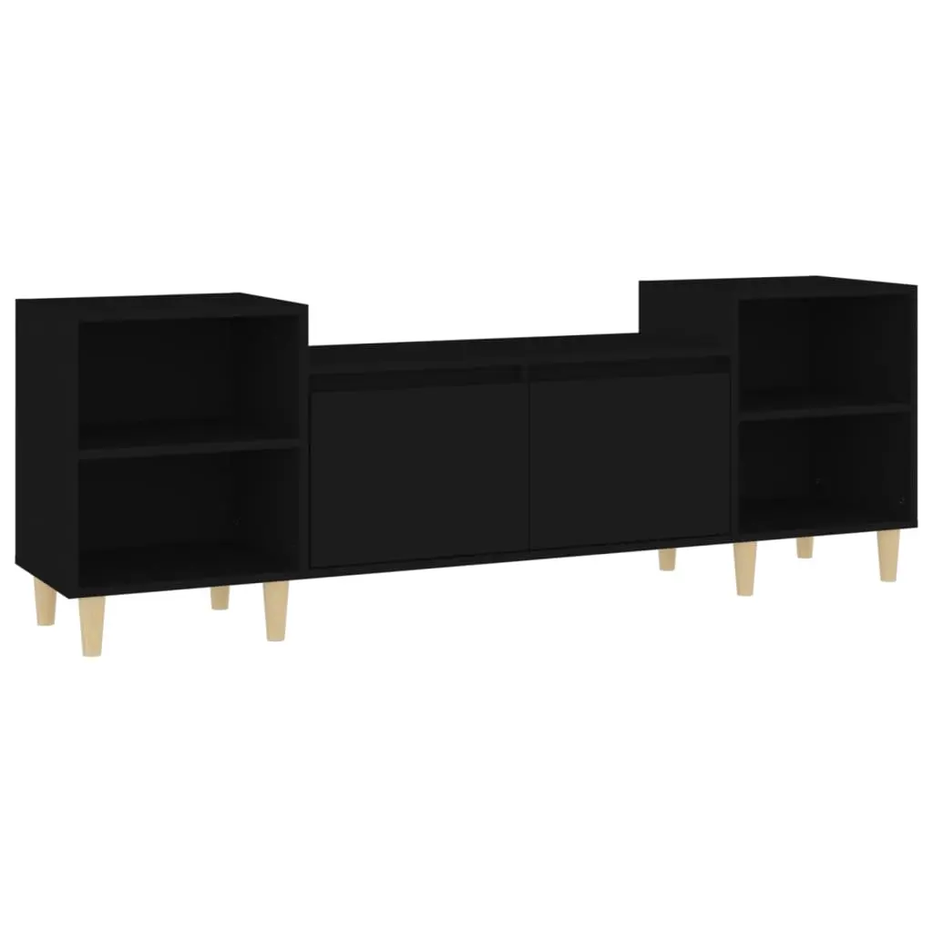 TV Cabinet Black 160x35x55 cm Engineered Wood 821189 - Furniture