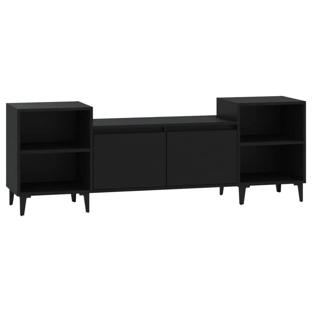 TV Cabinet Black 160x35x55 cm Engineered Wood 821197 - Furniture