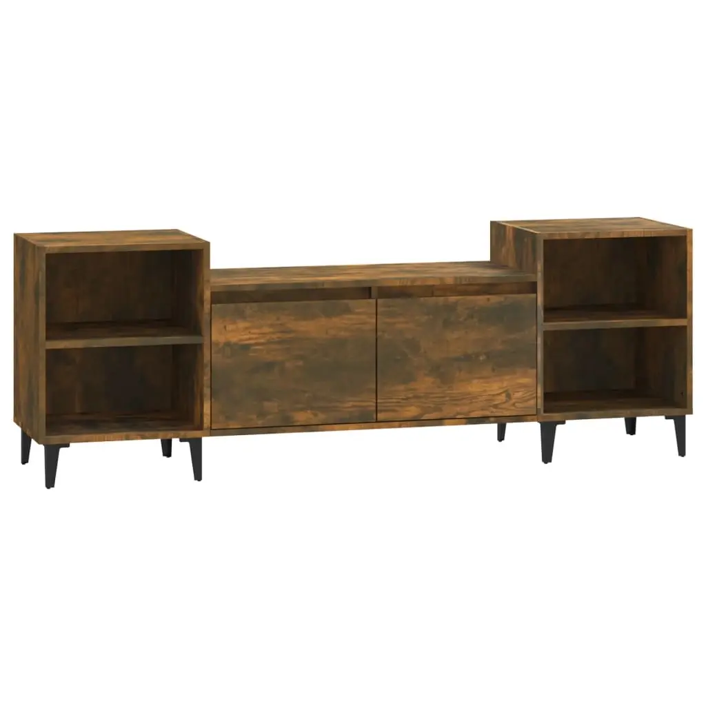 TV Cabinet Smoked Oak 160x35x55 cm Engineered Wood 821201 - Furniture