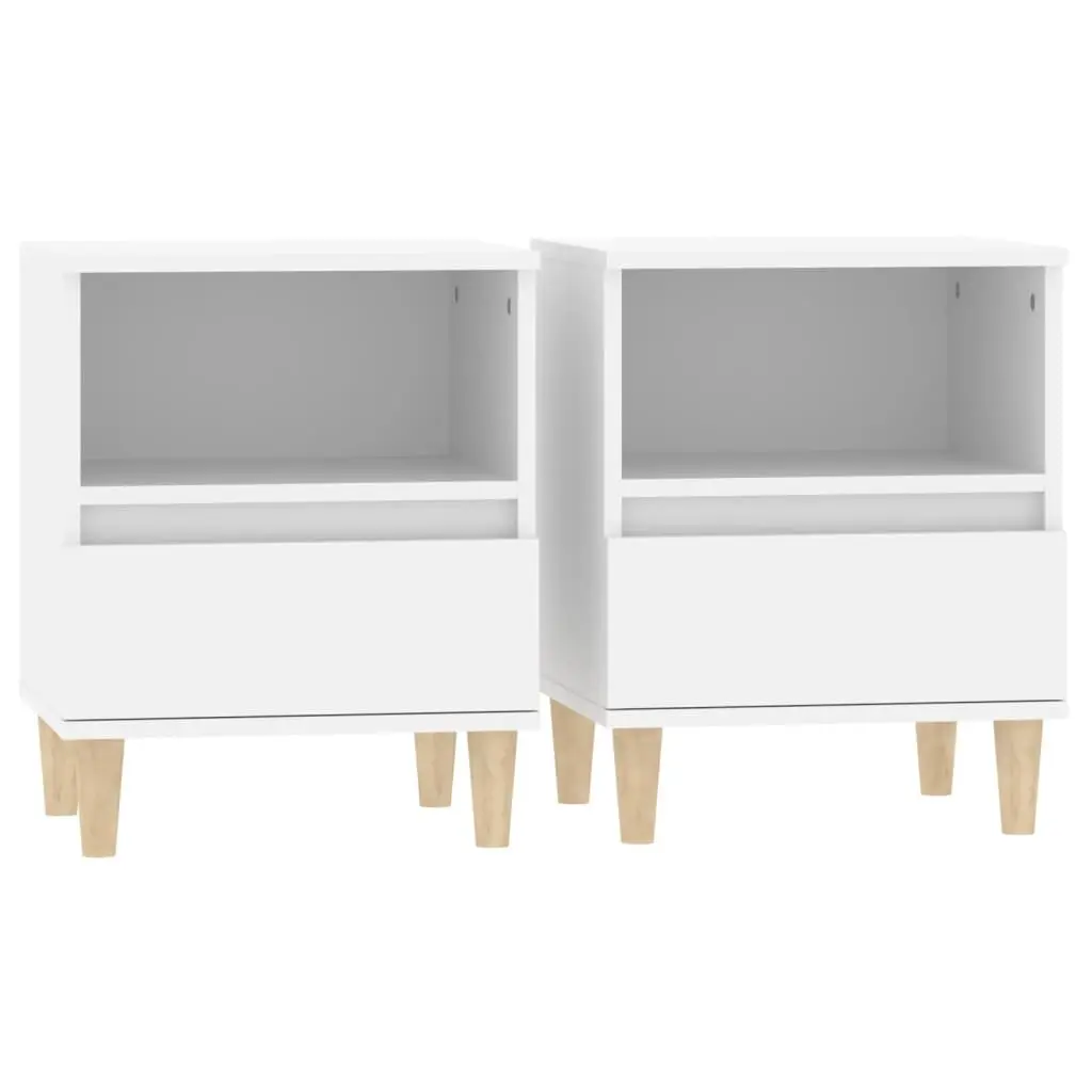 Bedside Cabinets 2 pcs White 40x35x50 cm 821795 - Furniture