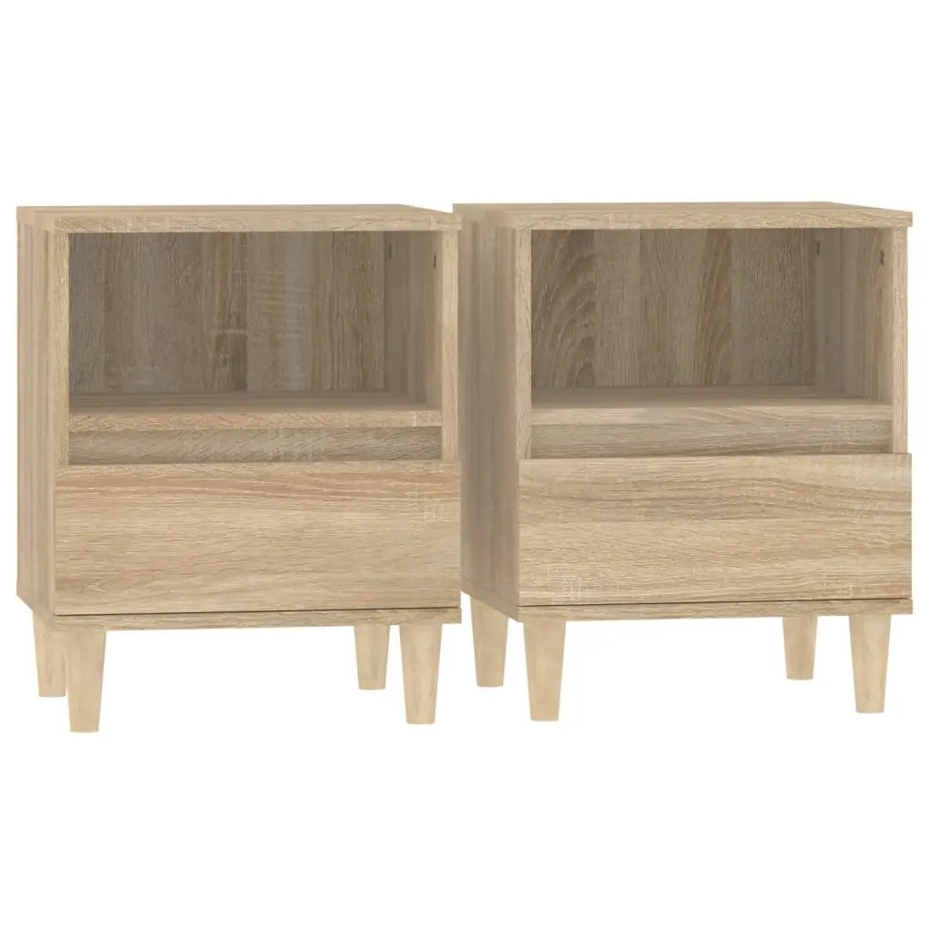 Bedside Cabinets 2 pcs Sonoma Oak 40x35x50 cm 821801 - Furniture