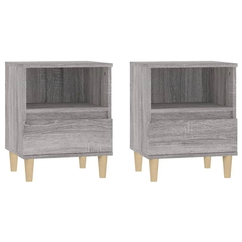 Bedside Cabinets 2 pcs Grey Sonoma 40x35x50 cm 821807 - Furniture