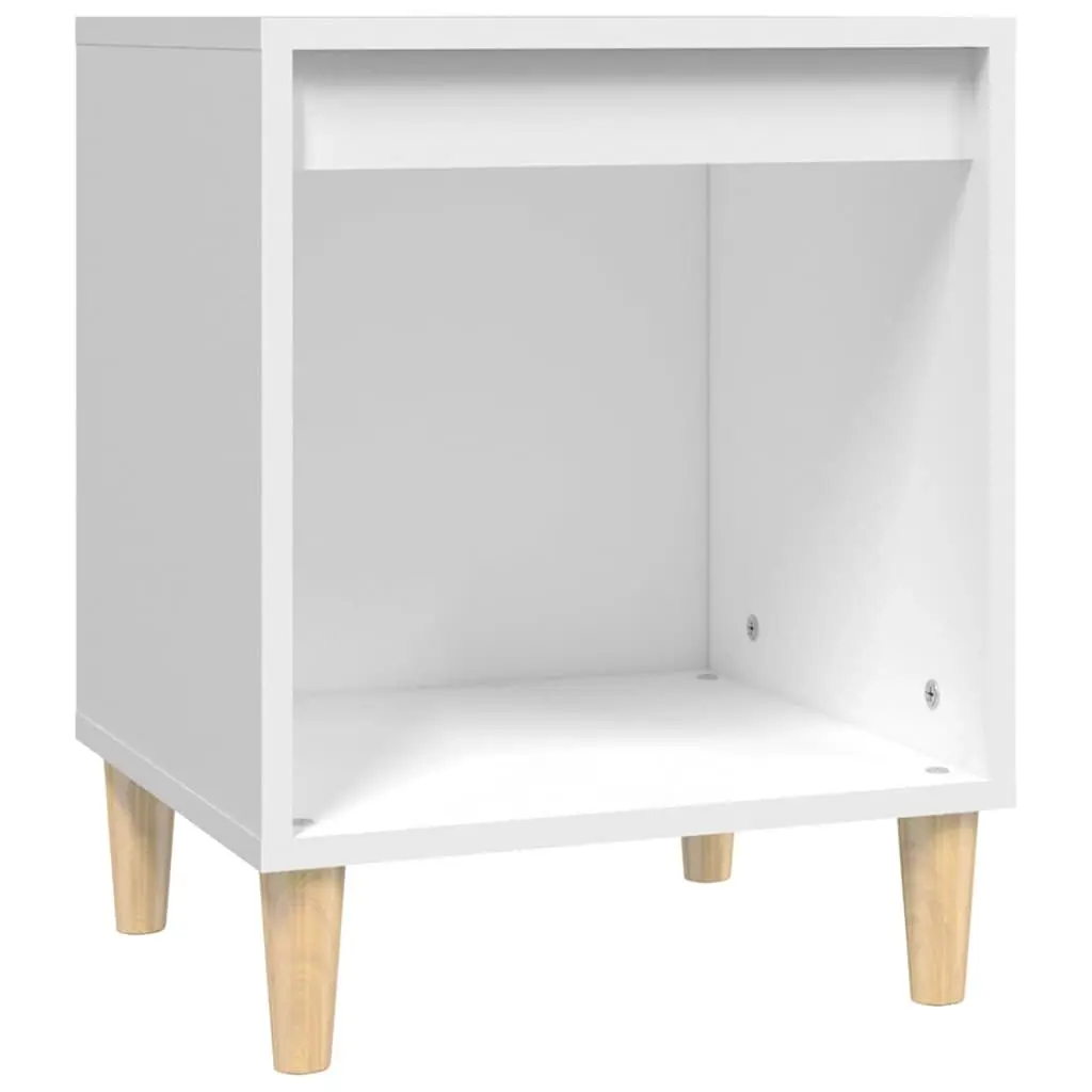 Bedside Cabinet White 40x35x50 cm Engineered Wood 821858 - Furniture