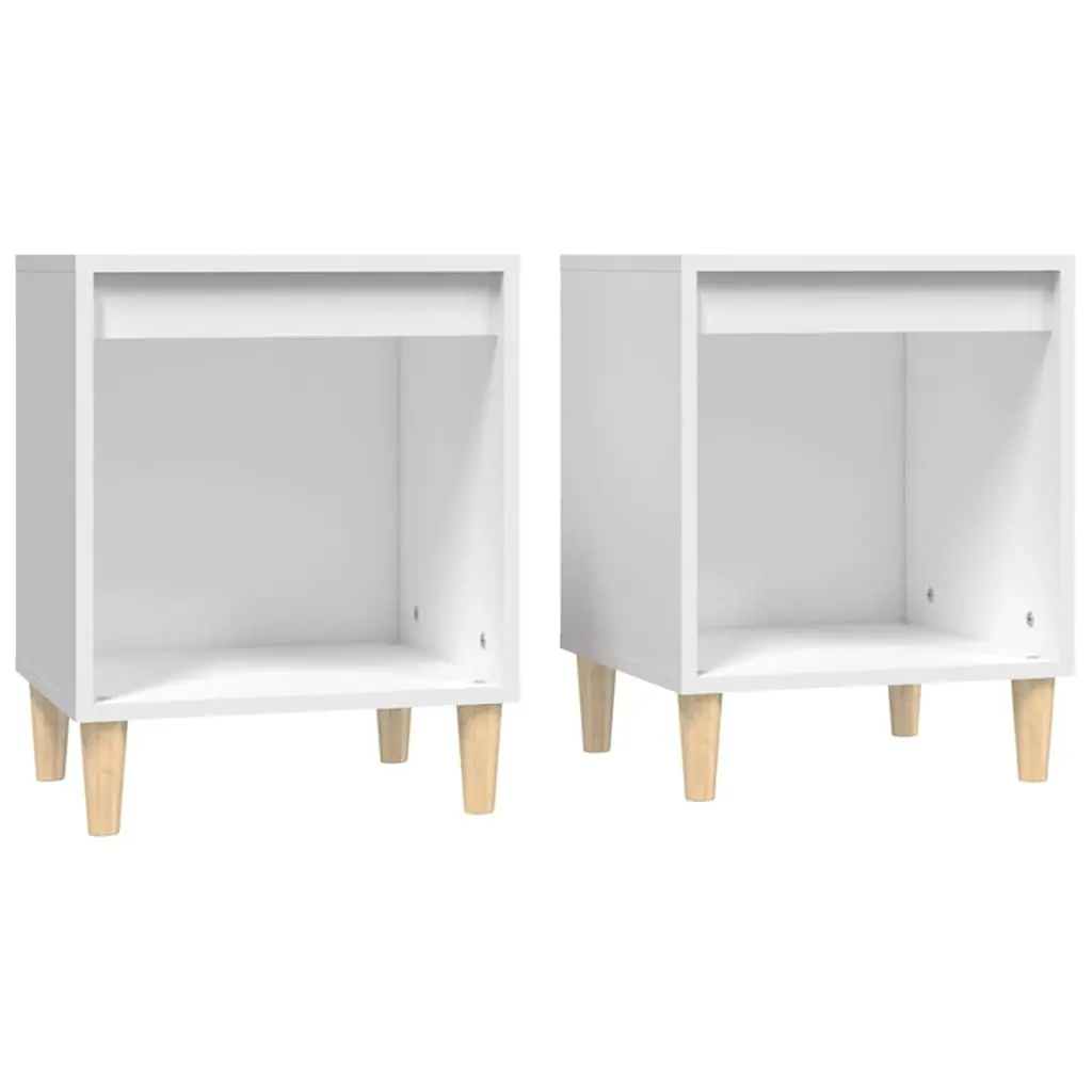Bedside Cabinets 2 pcs White 40x35x50 cm 821859 - Furniture