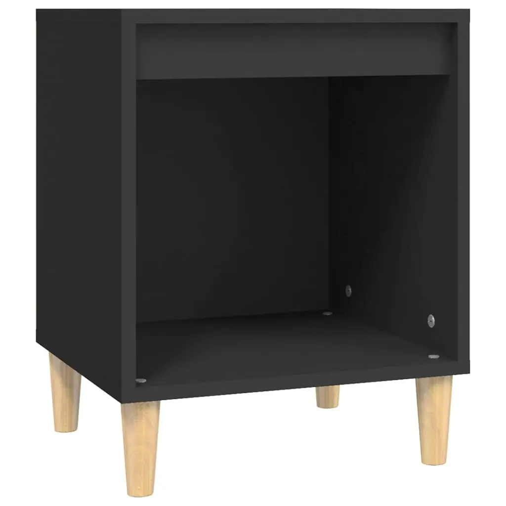 Bedside Cabinet Black 40x35x50 cm Engineered Wood 821860 - Furniture