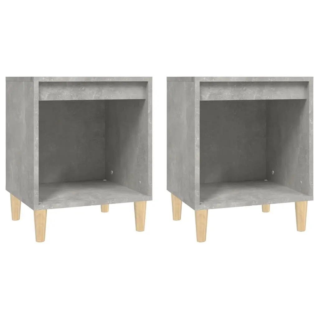 Bedside Cabinets 2 pcs Concrete Grey 40x35x50 cm 821867 - Furniture